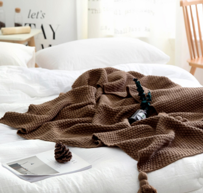 Tassel Knit Throw