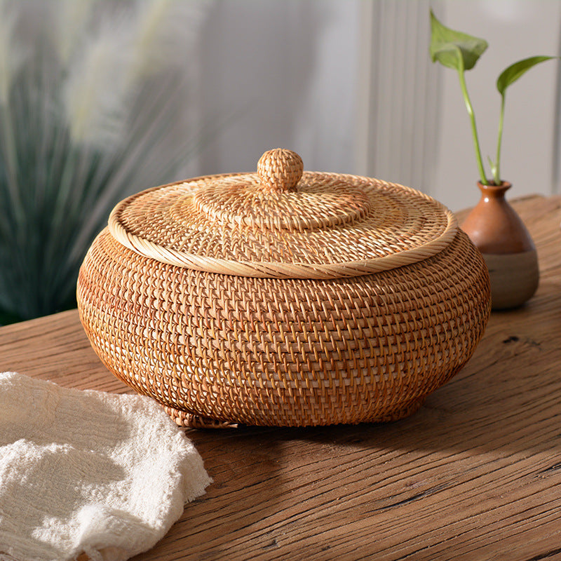 Handmade Woven Bowl With Lid