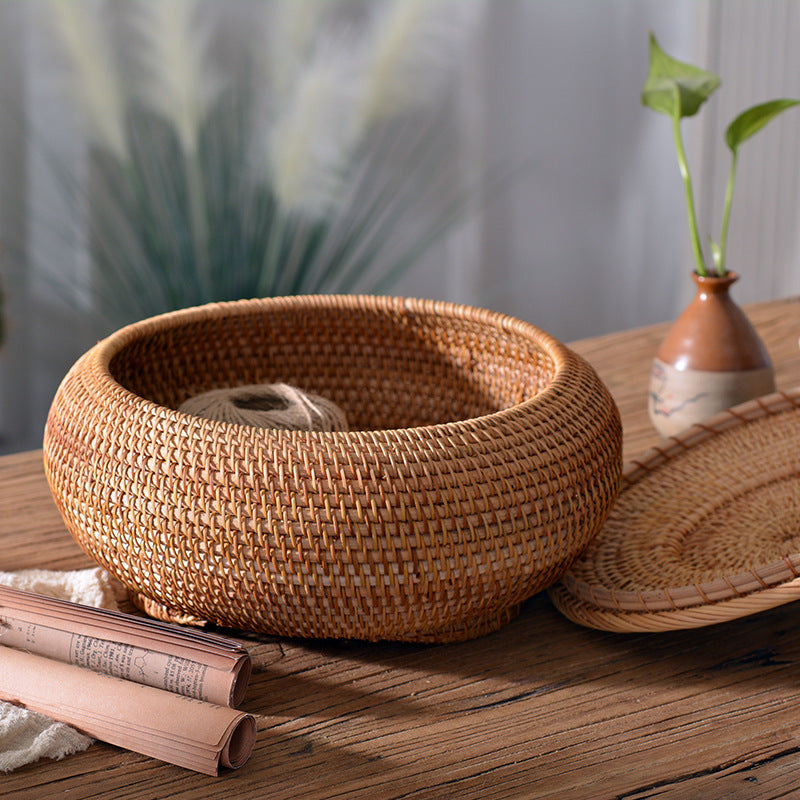 Handmade Woven Bowl With Lid