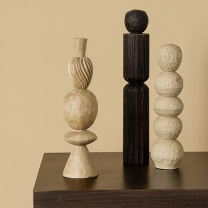 Geometric Wood Votives