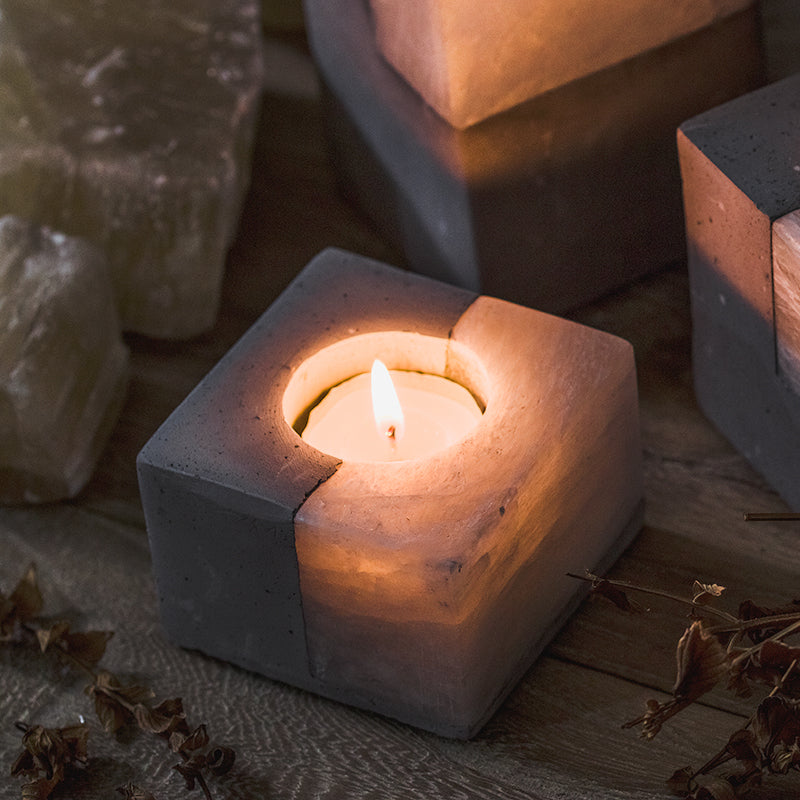 Stone Tealight Candle Holder