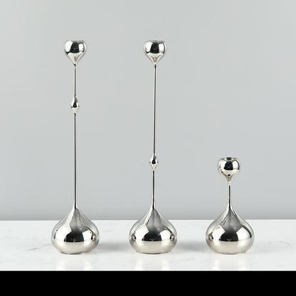 Simple Modern Metal Water Drop Candle Holder