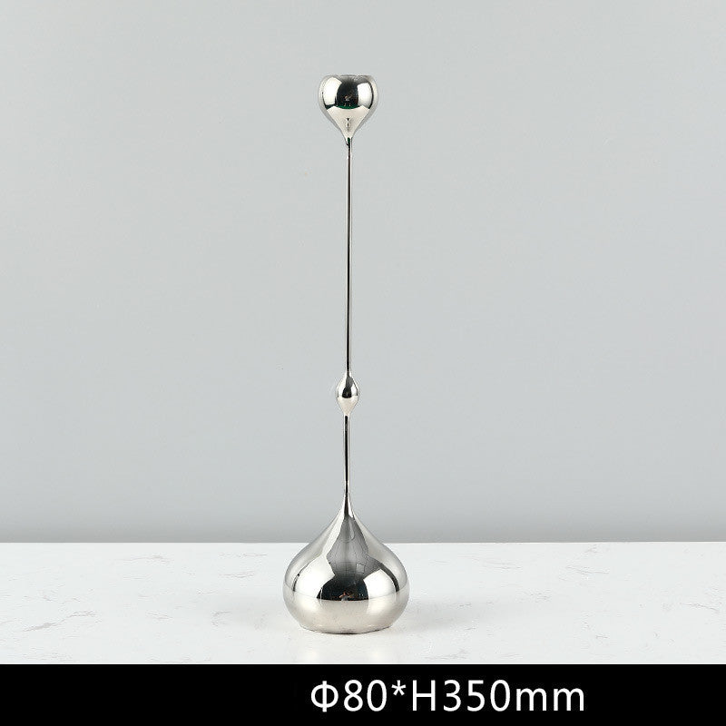 Simple Modern Metal Water Drop Candle Holder