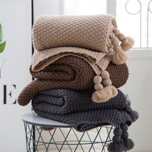 Tassel Knit Throw