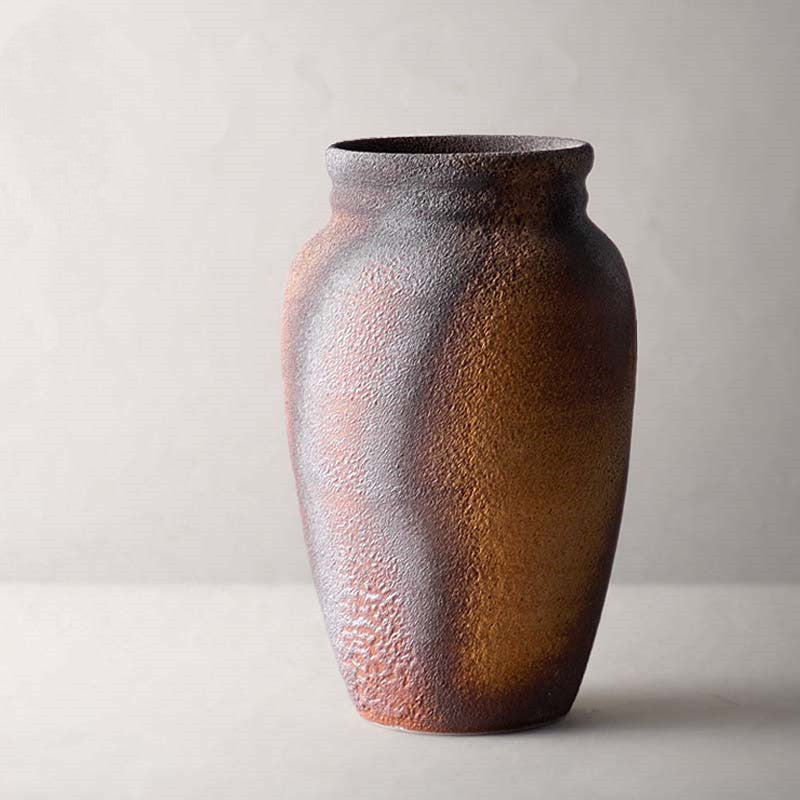 Japanese Style Wood-fired Stoneware Vase