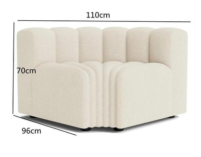 Lamb Velvet Curved Sectional