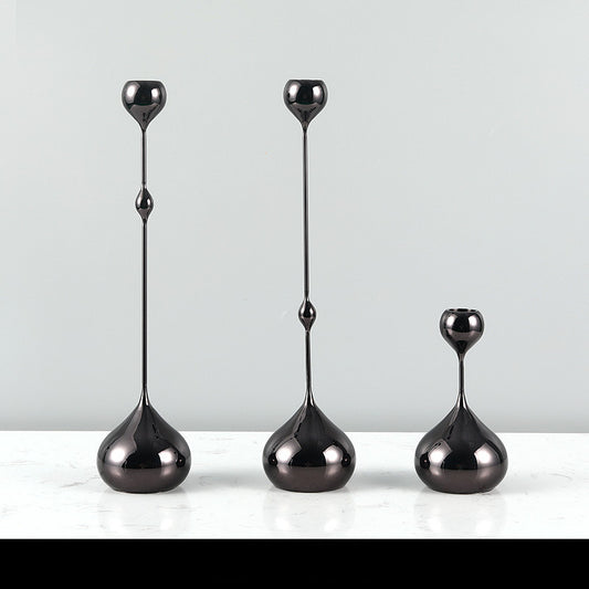 Simple Modern Metal Water Drop Candle Holder