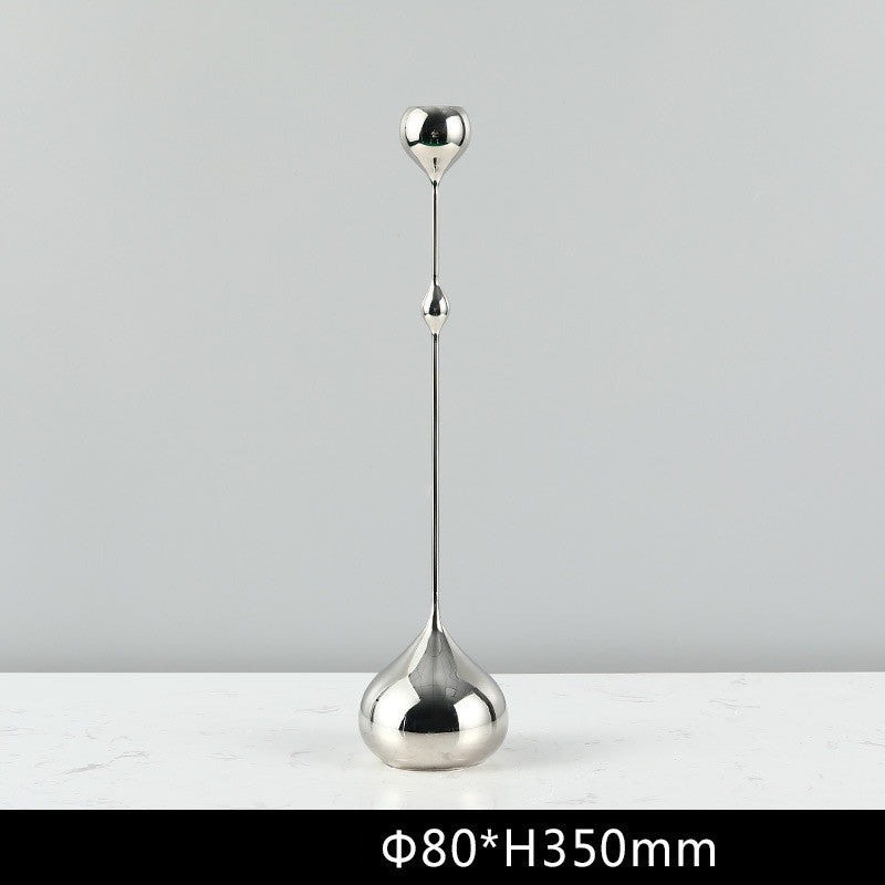 Simple Modern Metal Water Drop Candle Holder