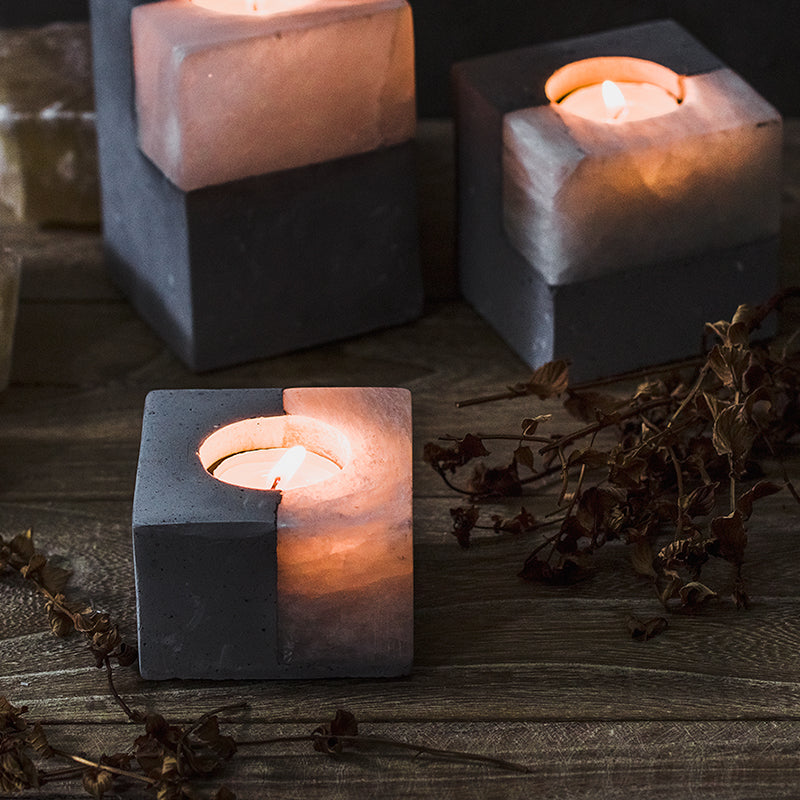 Stone Tealight Candle Holder