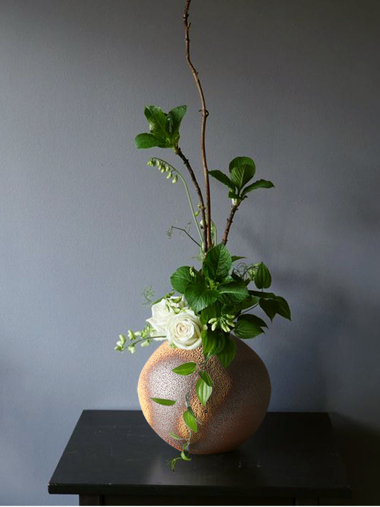 Japanese Style Wood-fired Stoneware Vase