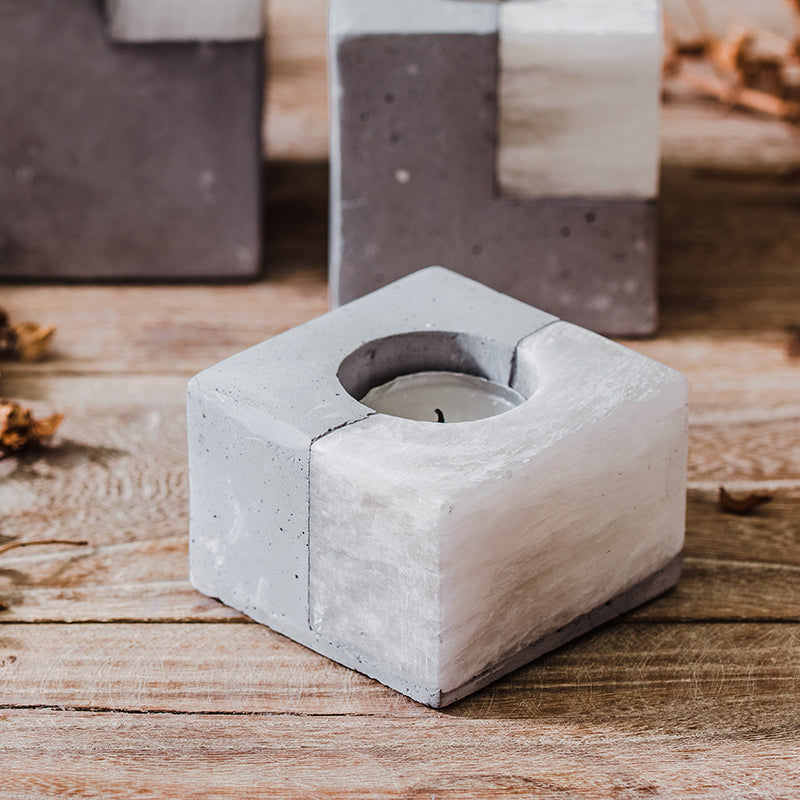 Stone Tealight Candle Holder