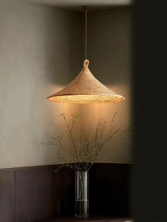 Japanese Rattan Chandelier