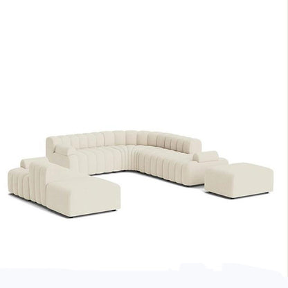 Lamb Velvet Curved Sectional