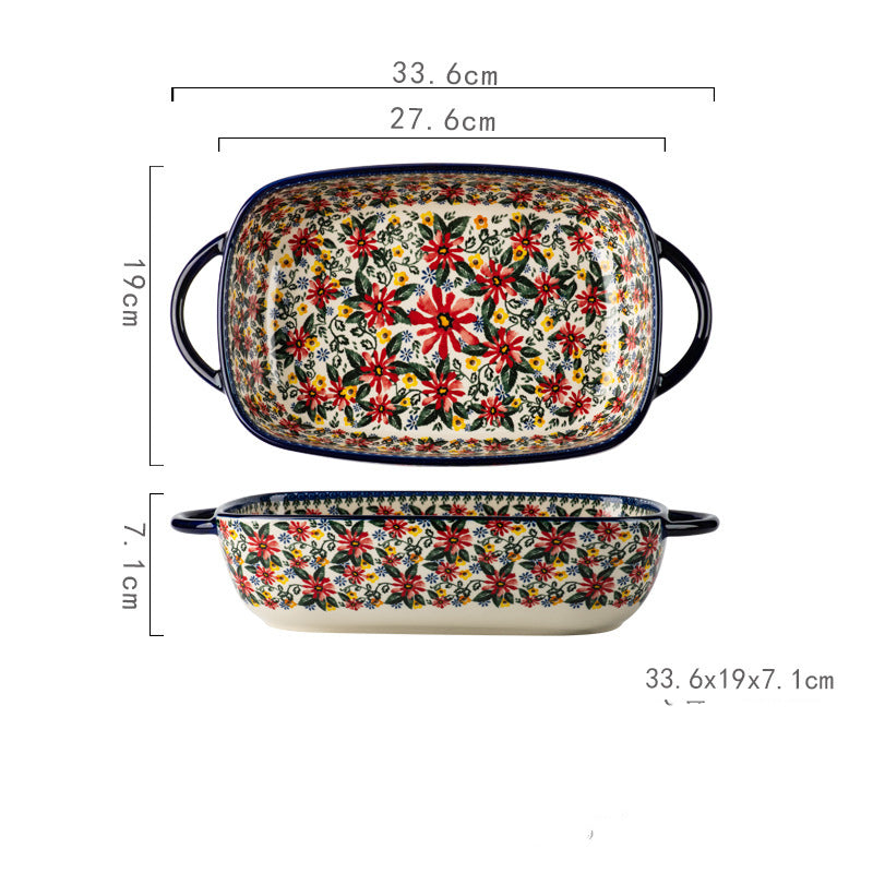 Floral Casserole Dish