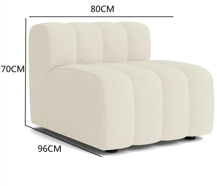 Lamb Velvet Curved Sectional